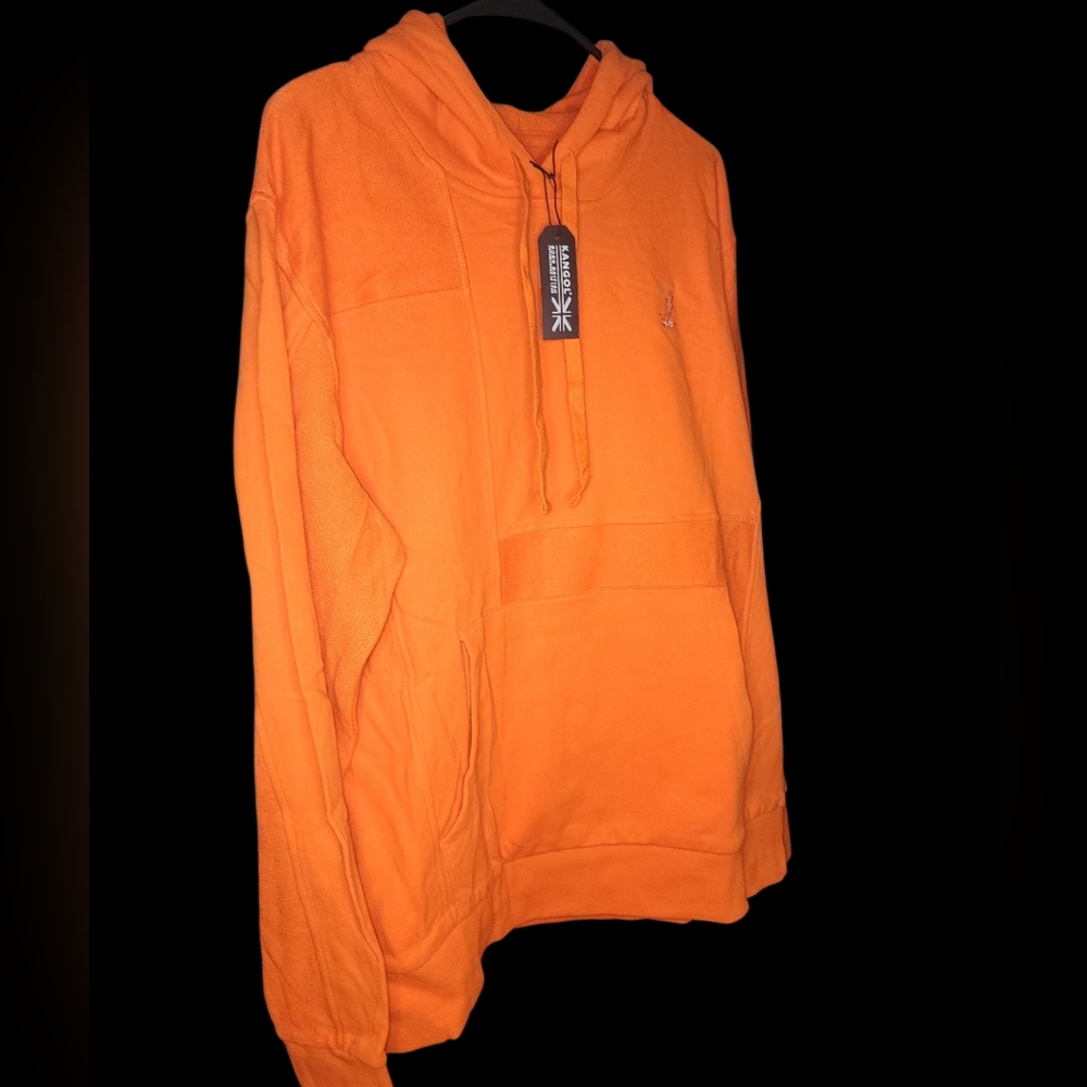 Kangol Vibrant Orange Hoodie with Logo Mens XL - Picture 2 of 4